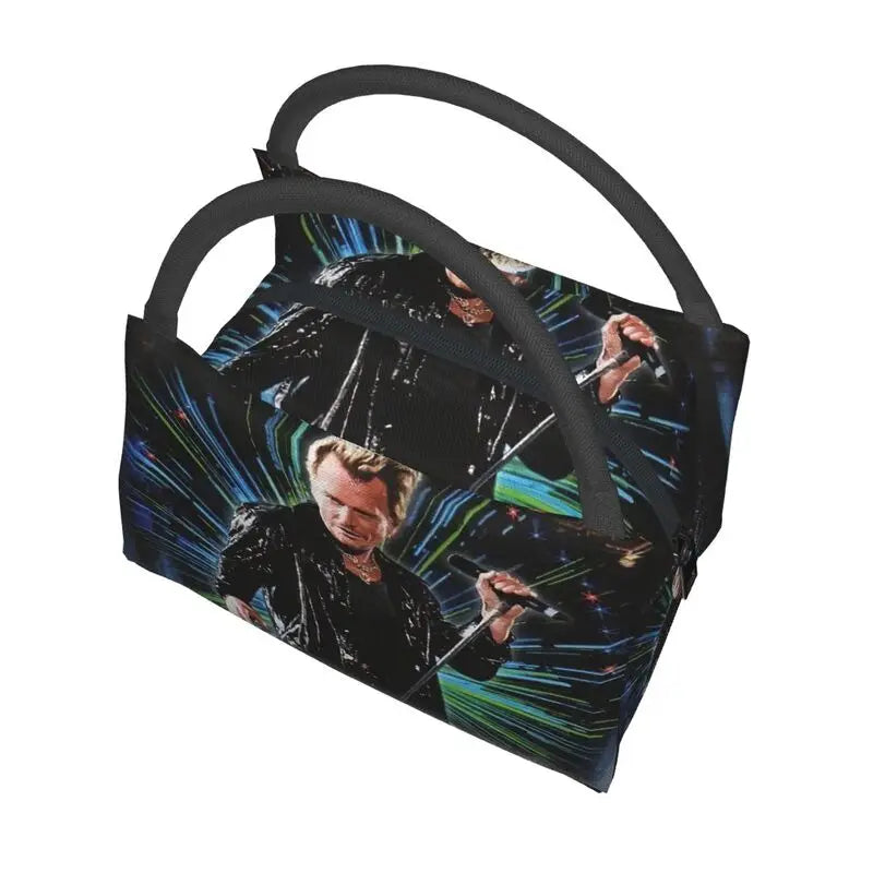 Johnny Hallyday Rock Lunch Bags Outdoor Picnic Singer French Reusable Cooler