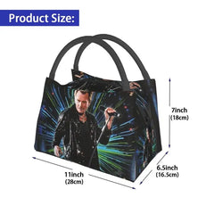 Johnny Hallyday Rock Lunch Bags Outdoor Picnic Singer French Reusable Cooler