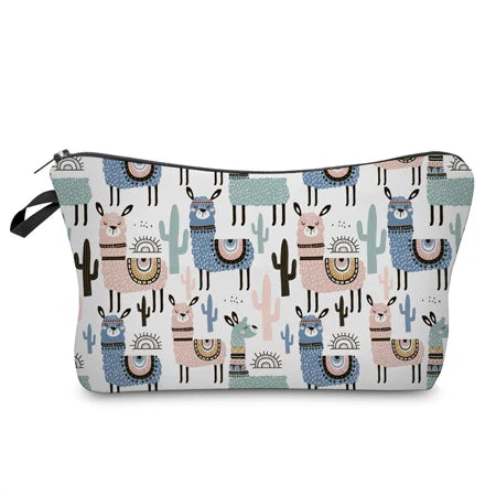 Llama Cosmetic Organizer Bag Make Up Printing Women Makeup Bag