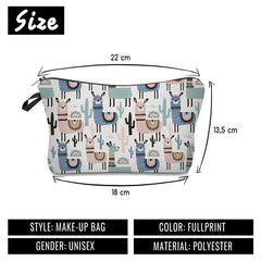Llama Cosmetic Organizer Bag Make Up Printing Women Makeup Bag
