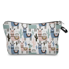 Llama Cosmetic Organizer Bag Make Up Printing Women Makeup Bag