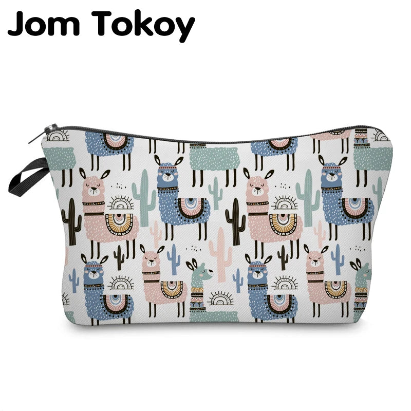 Llama Cosmetic Organizer Bag Make Up Printing Women Makeup Bag