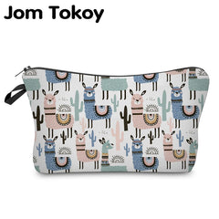 Llama Cosmetic Organizer Bag Make Up Printing Women Makeup Bag