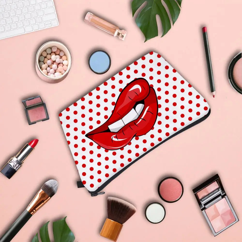 Printed Makeup Bag Organizer Pouch for Travel Cosmetic Bag