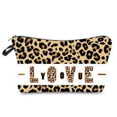 Leopard Makeup Bag Water Resistant Cosmetic Organizer for Women