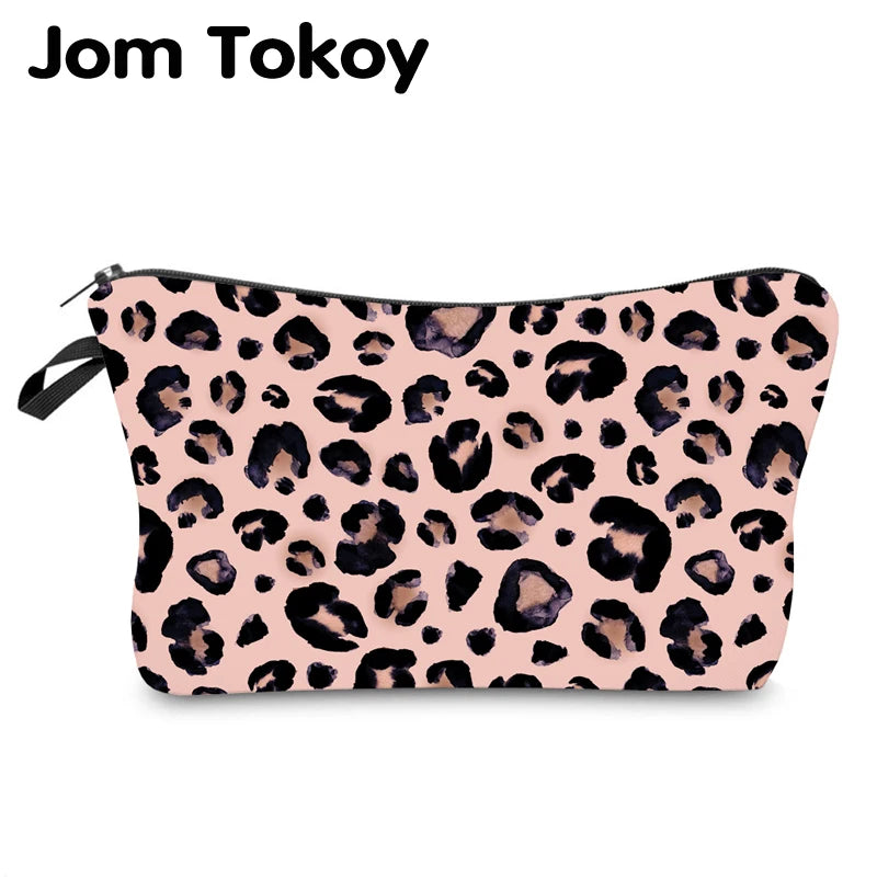 Leopard Makeup Bag Water Resistant Cosmetic Organizer for Women