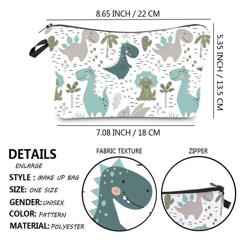 Waterproof Dinosaur Makeup Bag Organizer