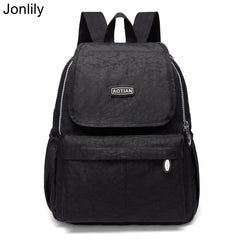 Women High Nylon Backpack Travel Shoulder Bag Female Daypack Casual Rucksack