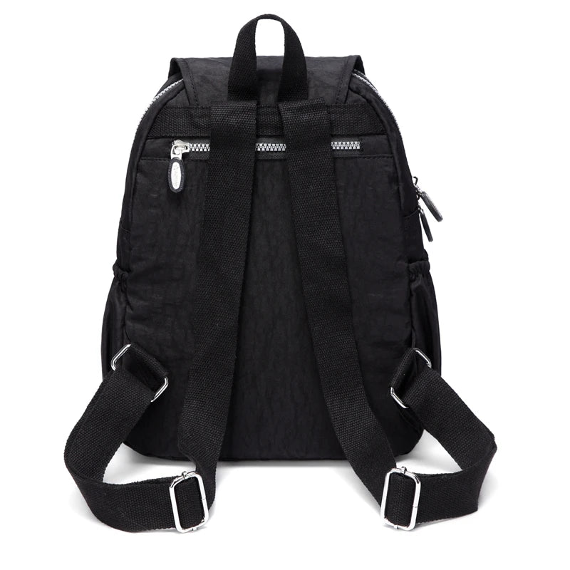 Women High Nylon Backpack Travel Shoulder Bag Female Daypack Casual Rucksack