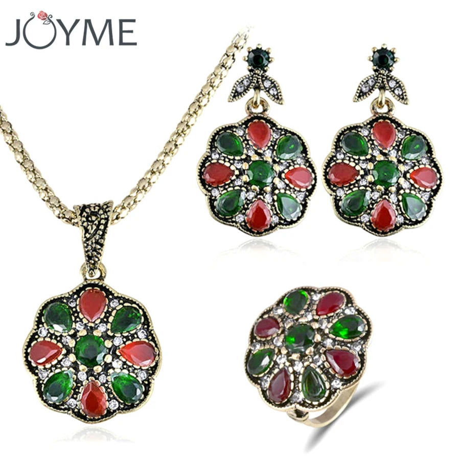 Joyme Druzy Pendants Gold Long Clip Earrings Flower Acrylic Colar Party