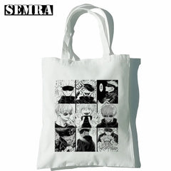 Jujutsu Kaisen Anime Canvas Bag Harajuku Casual Punk Print Gothic Large Capacity