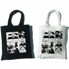 Jujutsu Kaisen Anime Canvas Bag Harajuku Casual Punk Print Gothic Large Capacity