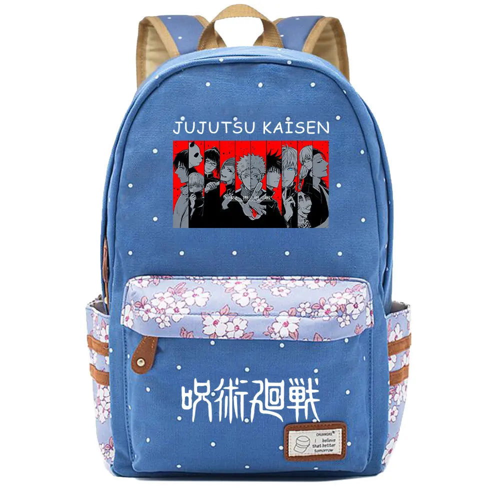 Jujutsu Kaisen Canvas Backpack Teen Schoolbag Casual Pack