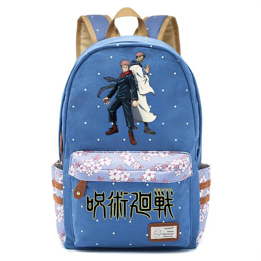 Jujutsu Kaisen Canvas Backpack Teen Schoolbag Casual Pack