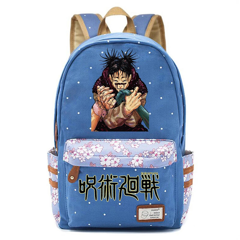 Jujutsu Kaisen Canvas Backpack Teen Schoolbag Casual Pack