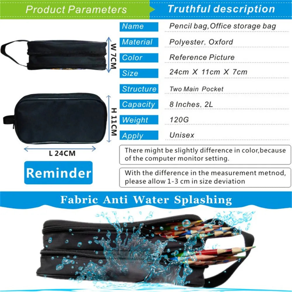 Jujutsu Kaisen Pencil Case Anime Printing Student Storage Bag School Supplies