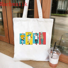 Jujutsu Kaisen Tote Bag Harajuku Shopper Canvas Shoulder Bag