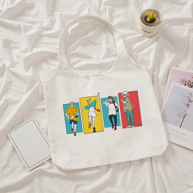 Jujutsu Kaisen Canvas Tote Bag - Anime Harajuku Shopper Bag for Women
