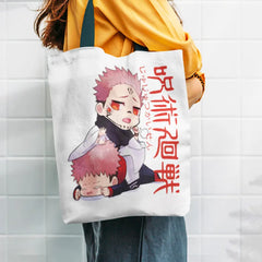 Jujutsu Kaisen Shoulder Bag Anime Canvas Eco Tote Large Capacity Storage