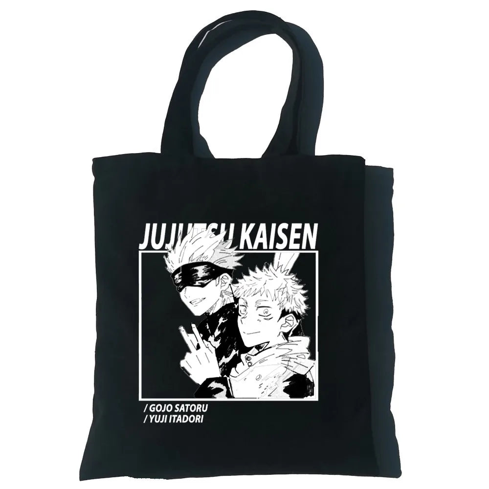 Jujutsu Kaisen Women Canvas Tote Bag Harajuku Shoulder Messenger Bag