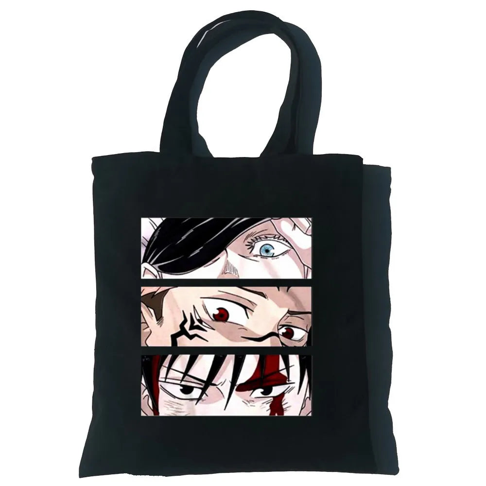 Jujutsu Kaisen Women Canvas Tote Bag Harajuku Shoulder Messenger Bag