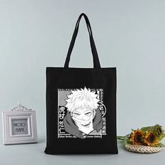 Jujutsu Kaisen Women Canvas Tote Bag Harajuku Shoulder Messenger Bag