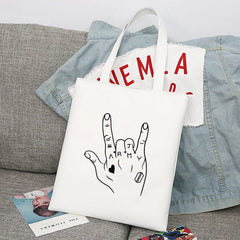 Jungkook Kpop Canvas Tote Bag Army Merch Fabric Bags Women Shopper