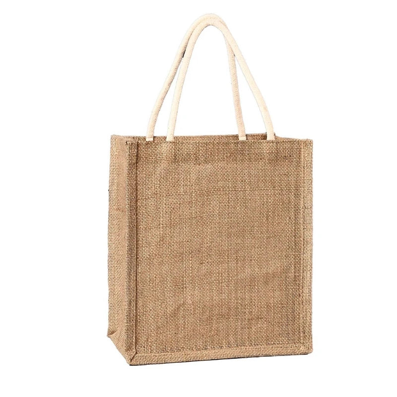 Jute Tote Bag Large Capacity Travel Organizer