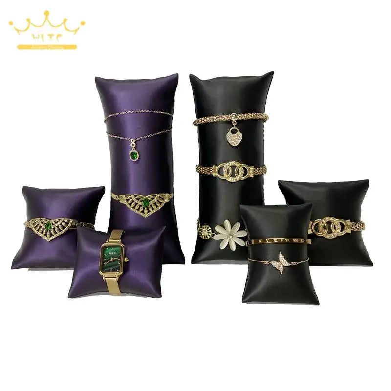 Watch Bracelet Display Stand Storage Pillow Brushed Pu Leather
