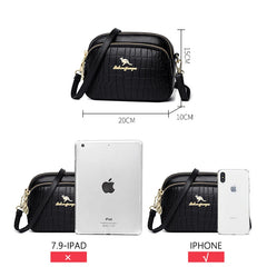 Fashionable Multi-Layer Leather Messenger Bag