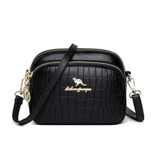 Fashionable Multi-Layer Leather Messenger Bag