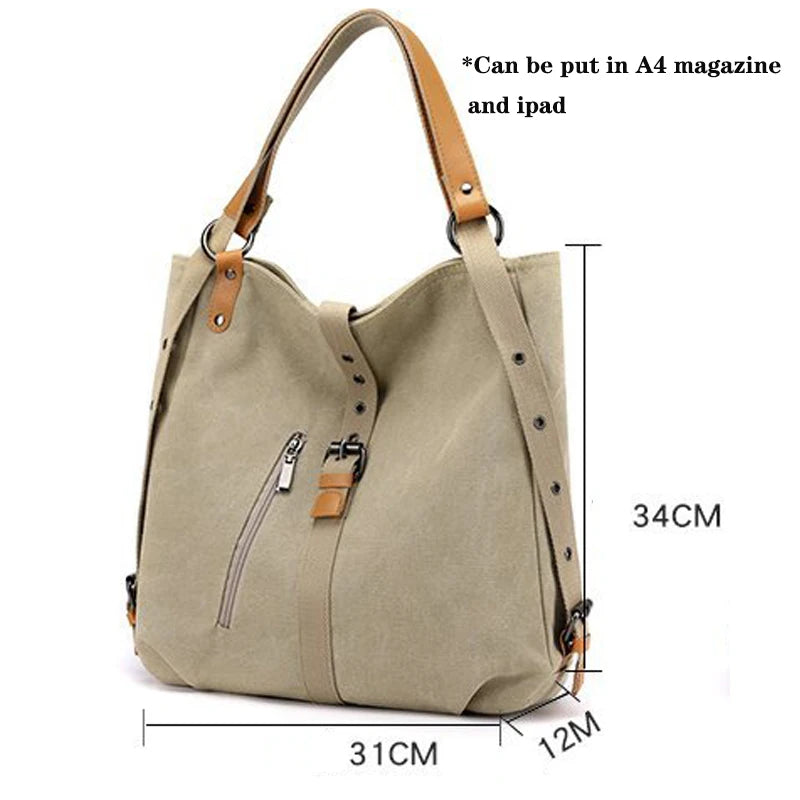 Canvas Shoulder Crossbody Bag for Women Summer Travel Handbag