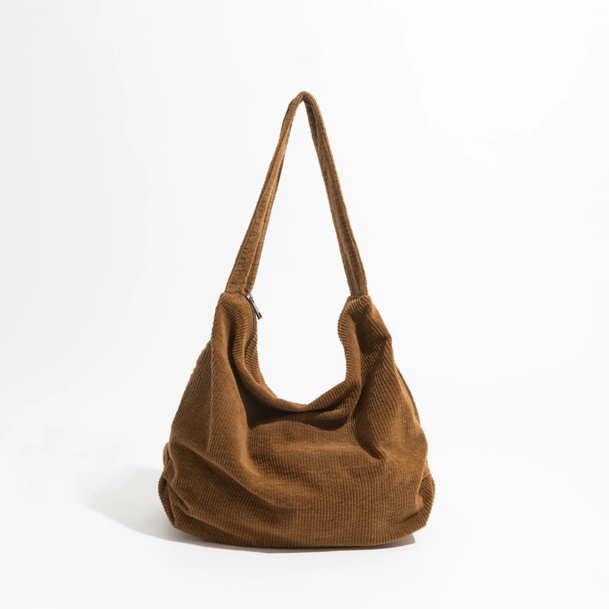 Soft Capacity Corduroy Women Shoulder Hobo Purse Lightweight Crossbody Ba