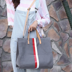 Canvas Shoulder Bag Women Stripe Crash Ladies HandBags Bolsas