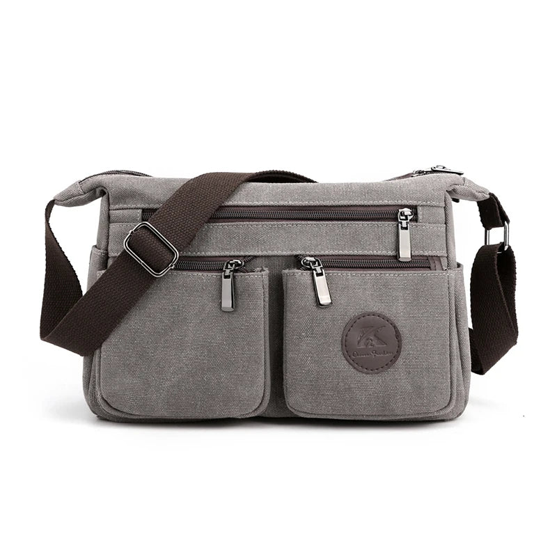 Retro Canvas Shoulder Bag Female Crossbody Handbag Unisex