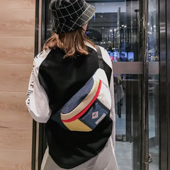 KVKY Waist Bag Unisex Canvas Belt Bag Casual Mobile Phone Chest Bags