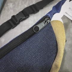 KVKY Waist Bag Unisex Canvas Belt Bag Casual Mobile Phone Chest Bags