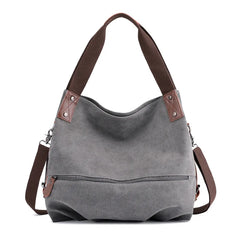 Vintage Canvas Women HnadBag Single Shoulder Bags Solid Ladies Messenger Bag