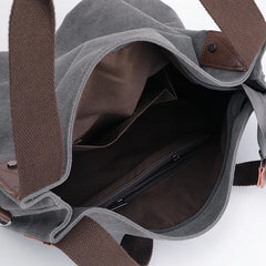 Vintage Canvas Women HnadBag Single Shoulder Bags Solid Ladies Messenger Bag