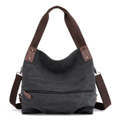 Vintage Canvas Women HnadBag Single Shoulder Bags Solid Ladies Messenger Bag