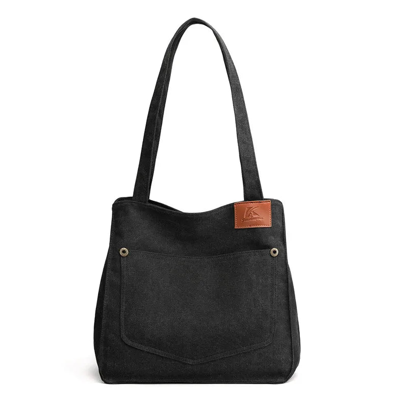 Canvas Women's Handbags Vintage High Female Shoulder bags Ladies
