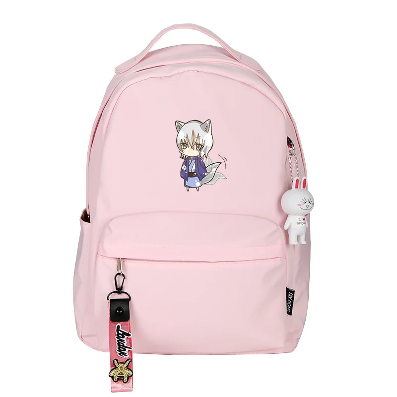 Kamisama Kiss Women Pink Backpack Tomoe Backpack Harajuku Nylon School Bags