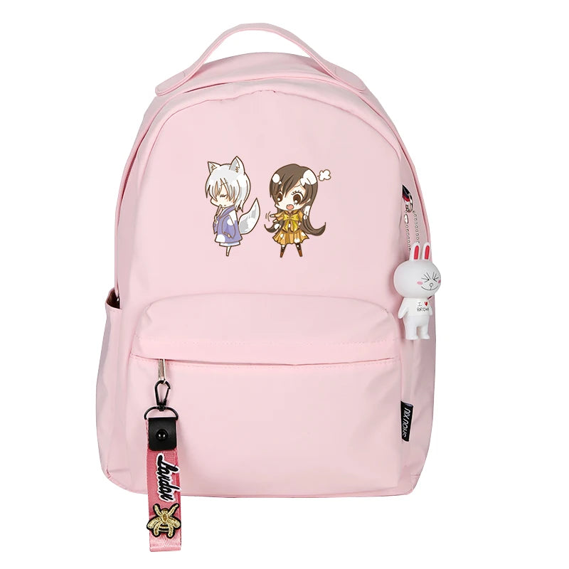 Kamisama Kiss Women Pink Backpack Tomoe Backpack Harajuku Nylon School Bags