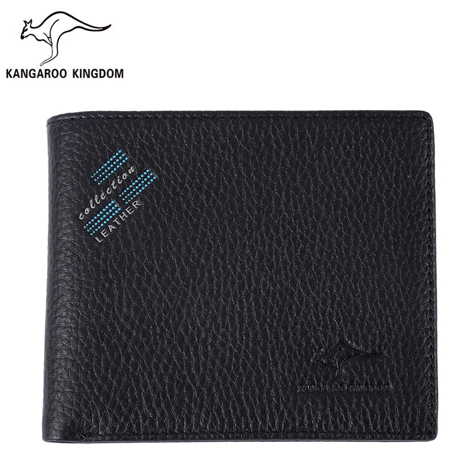 Kangaroo Kingdom Men Wallets Leather Short Wallet Male Pocket Leather Purse