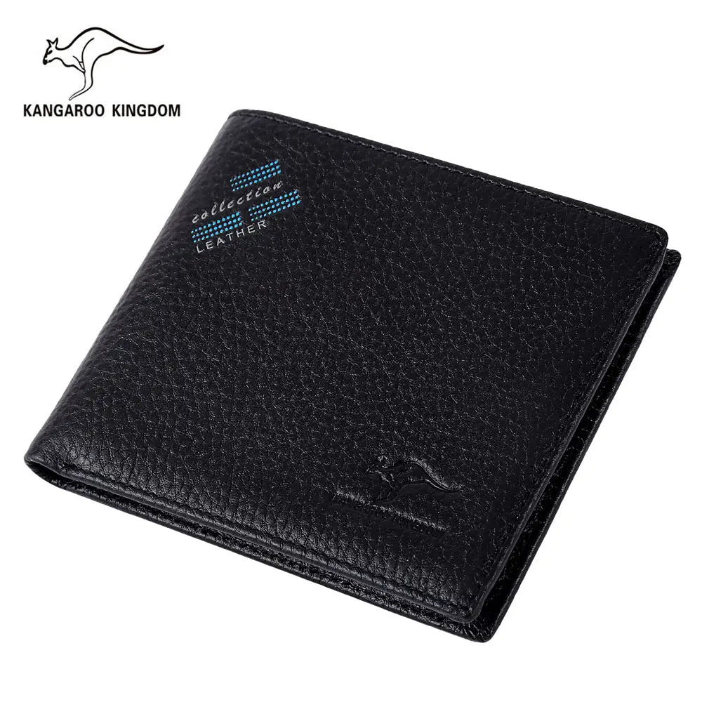 Kangaroo Kingdom Men Wallets Leather Short Wallet Male Pocket
