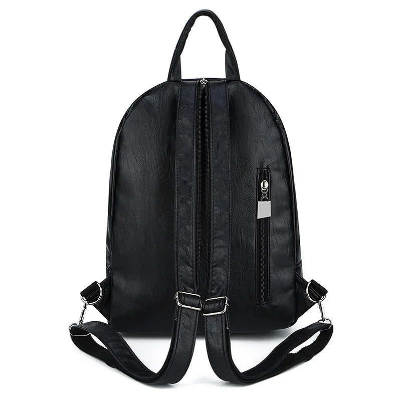 Kangaroo Pu Leather Mochila Femenina Backpack Large Capacity School Bag