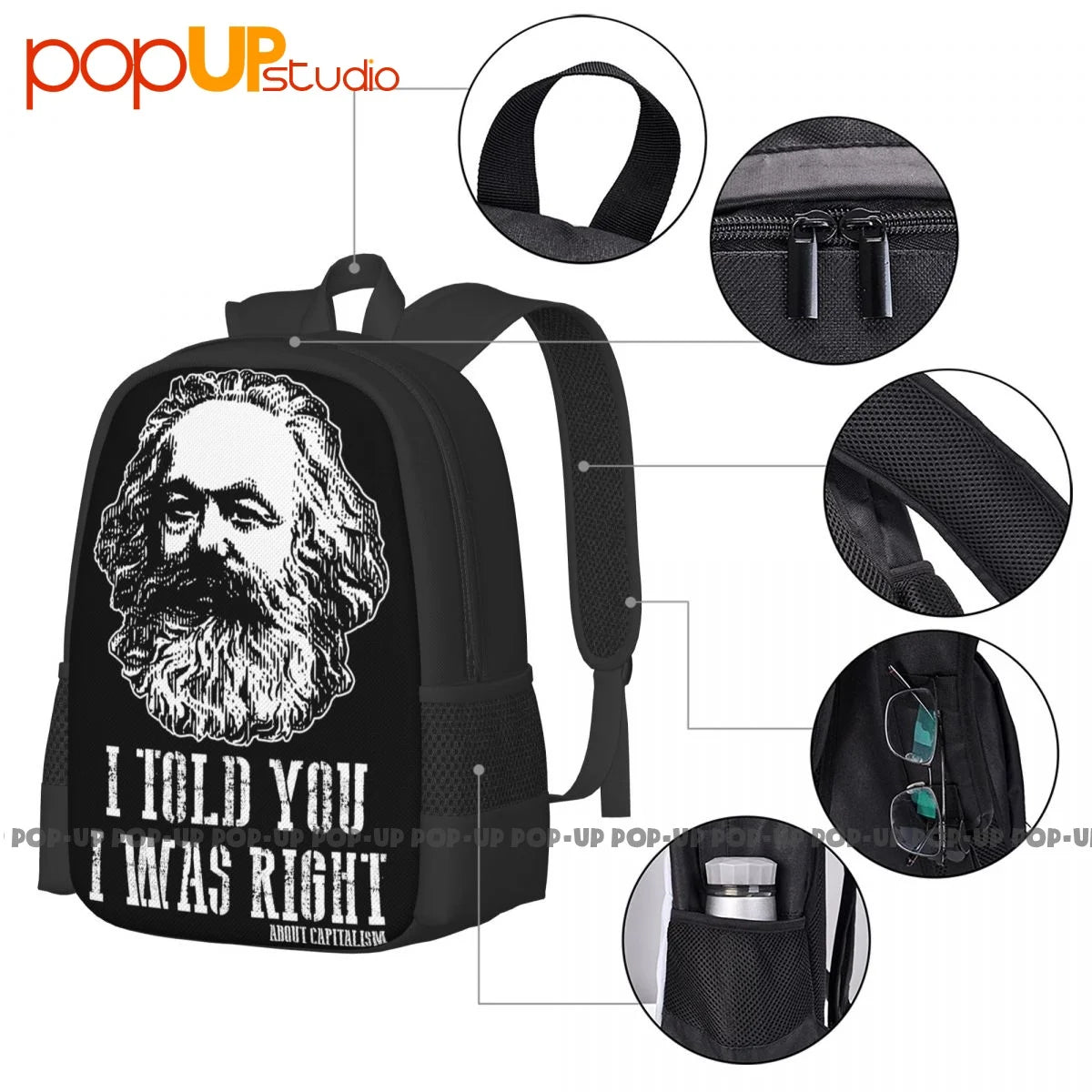 Marxism Art Print Backpack Shoe Bag Large Capacity