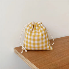 Kawaii Cotton Fabric Drawstring Storage Pouch Gift Bag