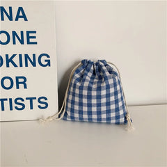 Kawaii Cotton Fabric Drawstring Storage Pouch Gift Bag