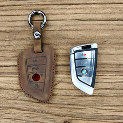 Hand Leather Key Holder Wallet for Crazy Horse Leather Key Cover